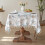 Blomster- og fugleduk 135 x 102 cm polyester 5