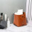 Leather Pencil Cup Key Organizer Brown 4