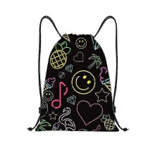 (M) Drawstring Backpack Sport Gym Bag for Yoga & Swimming - Compatible with Blackpink Fans - Durable Sport Strap Pack Bag yq75