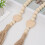 Wooden Bead String Decoration, 90 cm, Natural Brown 4