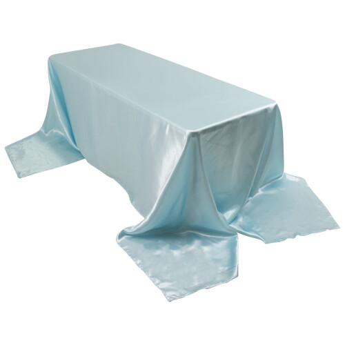 Rektangulär satinduk 237 x 360 cm blå 2