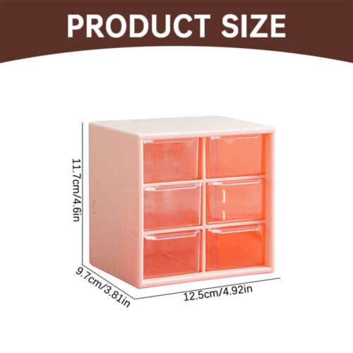 Bureau-organizer van transparant plastic met 6 lades 1