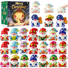 24er Set Weihnachtsgnom Squishies Spielzeug, langsame Stressabbau Fidget Toys für Kinder, Weihnachtsgeschenke
