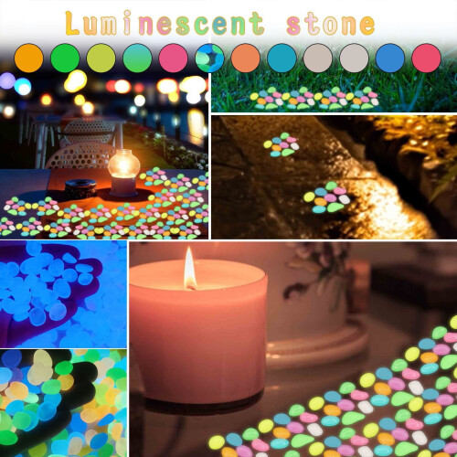 Glow-in-the-Dark Aquarium Pebbles 200PCS 2