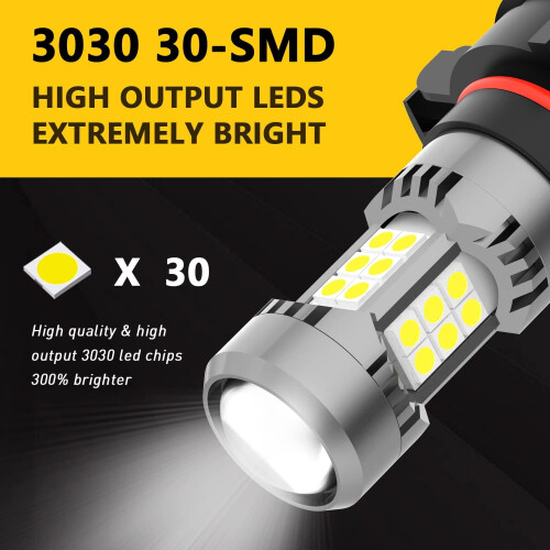 Λαμπτήρες ομίχλης LED 2504PSX24W6000K3200LM Συσκευασία των 2 1