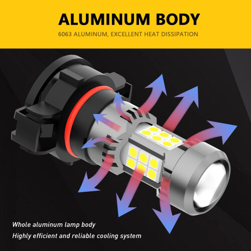 Λαμπτήρες ομίχλης LED 2504PSX24W6000K3200LM Συσκευασία των 2 2
