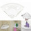 Étagère de douche d'angle à ventouses, amovible et sans perçage, avec crochets. 4