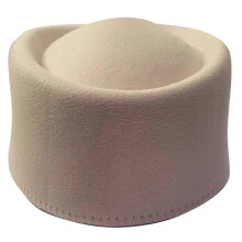(Beige) Yellow Pillbox Hat and Top Hat Fascinator Base for Women, For Casual Wear, Western Fedoras, or Hostess Wear