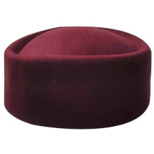 (Crimson red) Yellow Pillbox Hat and Top Hat Fascinator Base for Women, For Casual Wear, Western Fedoras, or Hostess Wear
