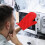 Oven Mitts Solid Color Heat Resistant 1 Pair Red 5