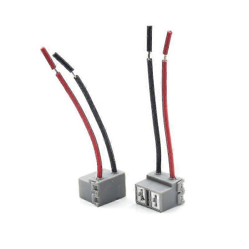 2pcs H7 2 Pins Headlight Repair Bulb Holder Connector Plug Wire Socket 2