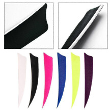 (White) 30PCS Archery Arrow Feather Natural Fletching Turkey Fletches Bow Arrow