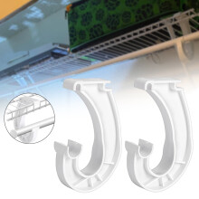 2 supports de tringle Ă vĂŞtements en forme de J avec crochets en plastique
