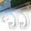 2pcs J-Shaped Closet Rod Supports Plastic Hooks 1