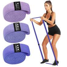 Durable Yoga Stretching Strap with D-Ring Buckle, Elastic Resistance Circle for Yoga, Pilates, Exercise, Compatible with Yoga Blocks