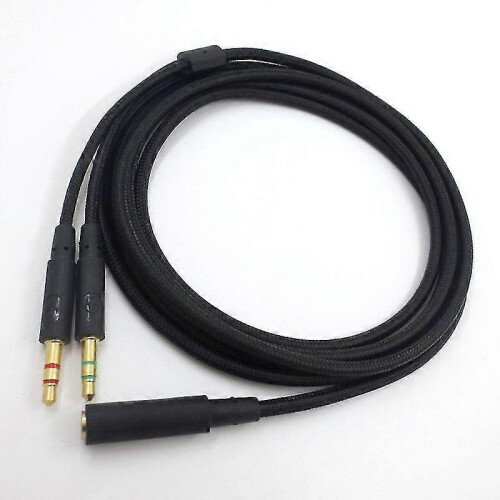 3.5mm Universal 2 in 1 Gaming Headset Audio- Extend Cable for Cloud II/Alpha-/Cloud Flight/Core Hea 1