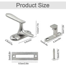 Door Latch Rotating Latch Stainless Steel Look Window - High Low Pin Latch Anti-theft Door Latch Door Lock, Stainless Steel Door Hardware, Fits Most D