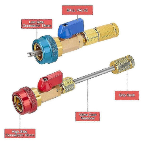 R134A Valve Core Quick Remover Installer High / Low Pressure Valve Core Remover Tool for Refrigerant 1