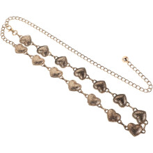 Vintage-Taillenkette mit Herzmotiv, goldfarben, Körperschmuck für Jeans und Hosen