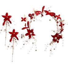 1 set bruidshoofdtooi, delicate bloemenhaarband en oorbellen. Lichtgewicht en slijtvaste bloemenaccessoires.