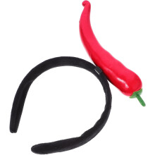 Simulácia chilli čelenka párty vlasový krúžok rozkošný tvar korenia špongia látka pohodlná dekoratívna