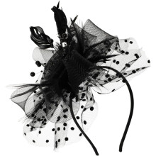 Fascinator-panta naisille, häämekon verkkopäähine, kukkapanta