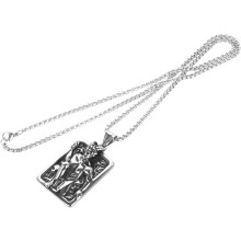 Vintage-Halskette mit Zirkonia-Anhänger für Damen und Herren mit Tarotkartenmotiv als symbolischem Charme