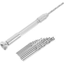 Juego de taladros manuales para uñas con 13 brocas de aleación para joyería, perforaciones y manicura.