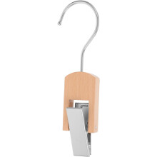 Kleiderhaken für Mäntel und Hüte, 10 cm, silberfarben, rund, aus Massivholz und Edelstahl, vielseitig einsetzbar
