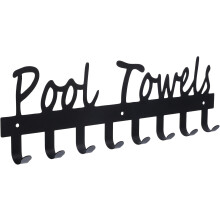 Kleiderhakenleiste aus Metall, Wandhakenleiste, schwarzes Eisen, minimalistisch, platzsparend, Wandmontage