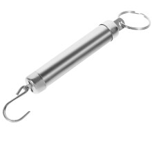 Mechanical Spring Scale 5kg Hanging Luggage Weight Scale with Hook Silver Portable Force Gauge