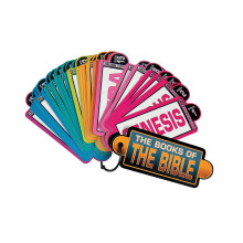 Fun Express Tarjetas de Información Multicolores de los Libros de la Biblia - 12 Piezas - 6.5" x 2.5"