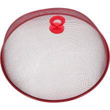 Lebensmittelabdeckung aus Eisengewebe, ergonomischer Griff, einfaches Anheben, rotes Speisezelt, Picknickzelt, Essen im Freien, Insektenschutz