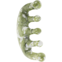 Jade-Kamm für Damenhaare, breite Zinken, kleine Kopfhautmassage, hellgrüner Jade
