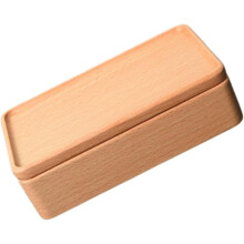 Kleiner Schmuckorganizer aus massivem Buchenholz, magnetische Reise-Schmuckbox, tragbare Aufbewahrungstasche