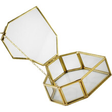 Schmuckkästchen im europäischen Retro-Stil aus Glas, herzförmige Aufbewahrungsbox für Damen