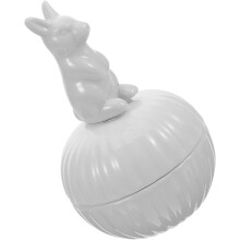 Schmuckkästchen aus Keramik, Hasenfigur, kleiner Ohrringhalter, kreatives Schmuckkästchen mit Tiermotiven für Mädchen