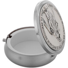 Kleine Schmuckschatulle zur Aufbewahrung von Rosenkranzperlen, aus Zinklegierung, elegantes Design, weiß