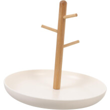Schmuckablage und Schlüsselhalter, nordisch minimalistisch, weißer Kunststoff