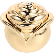 Metallene Ringbox in Blumenform für Heiratsanträge – Einzigartiges Schmuckkästchen zur Aufbewahrung von Verlobungsringen – Rosendesign