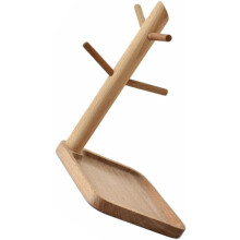 Schmuckhalter und Schlüsselablage aus Holz für den Eingangsbereich, quadratische Tischablage für Halsketten und Ohrringe