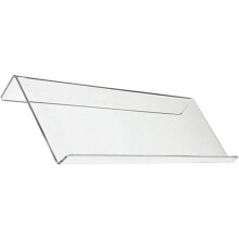 Soporte ergonómico para teclado de ordenador, acrílico blanco, diseño biselado de 30 grados, curvado integralmente.