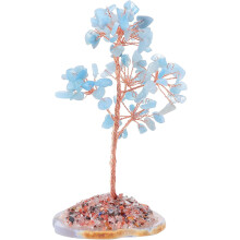 Healing Gemstone Tree with Base Crystal Quartz Fortune Money Tree Feng Shui Home Décor