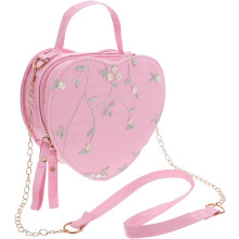 Herzförmige Schultertasche aus Spitze für Damen, kleine Umhängetasche, süße modische Handtasche für Mädchen, ideal für Partys und den Alltag