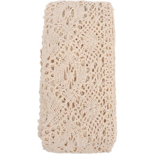 Passamaneria in pizzo di cotone larga 8,5 cm, 10 iarde, nastro all'uncinetto per cucito e artigianato, passamaneria ricamata vintage adatta