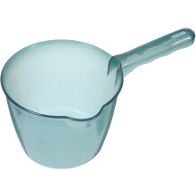 Wasserkelle, Duschkelle, wiederverwendbar, leicht zu verstauen, aus PP-Material, modisch und elegant, blau, für Küche und Camping