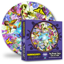 Puzzle Rond Hummingbirds - 500 Pièces, Puzzles Pour Adultes & Enfants, Idéal Pour 2 Personnes Ou Plus