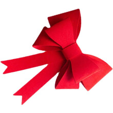 Große Filzschleife als Dekoration für Hochzeiten, Wohnzimmer, Schlafzimmer, Fenster und Vorhänge