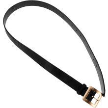 Breiter goldener D-förmiger Schnallengürtel für Damen, Retro-Gürtel, 4,8 cm breit, schwarz