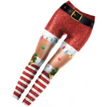 Weihnachtsleggings für Damen, hochgeschnittene, bequeme Yoga- und Fitnessleggings für Weihnachtsfeiern und den Alltag